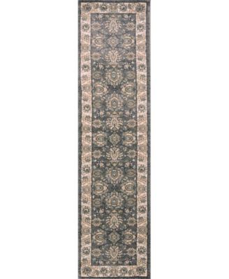 Avalon Kashan 5608 Grey/Ivory 2' x 7'7" Runner Area Rug