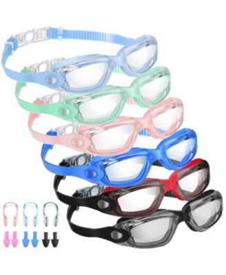 Swimming Goggles Anti Fog Ear Plugs Nose Clip No Leaking Protection
