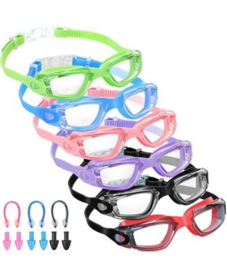 Swimming Goggles Anti Fog Ear Plugs Nose Clip No Leaking Protection