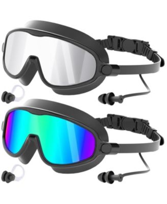Swim Goggles Wide View Anti-fog UV Protection Adult Men Women