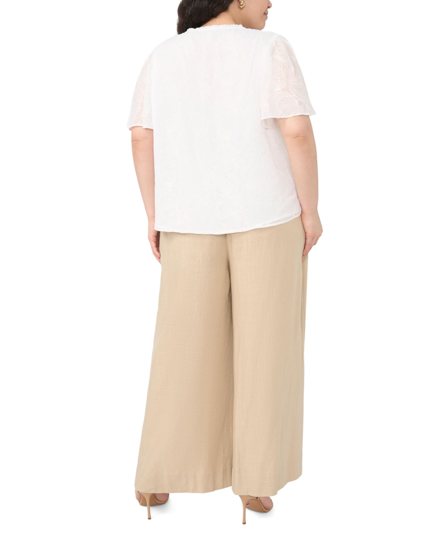 Women's Tie-Neck Princess-Sleeve Blouse
