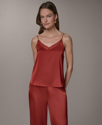 Women's Sleeveless Lace Trim Shell Top