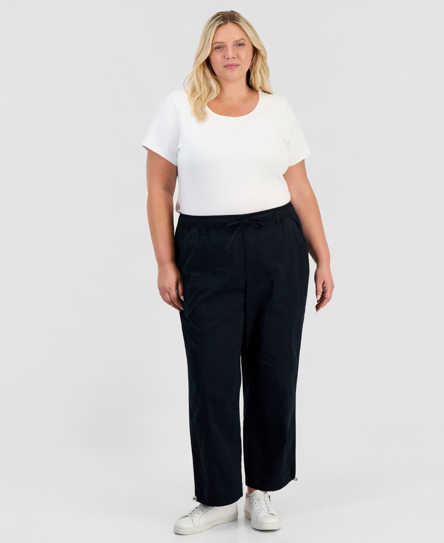 Petite Utility Bungee Pull-On Ankle Pants