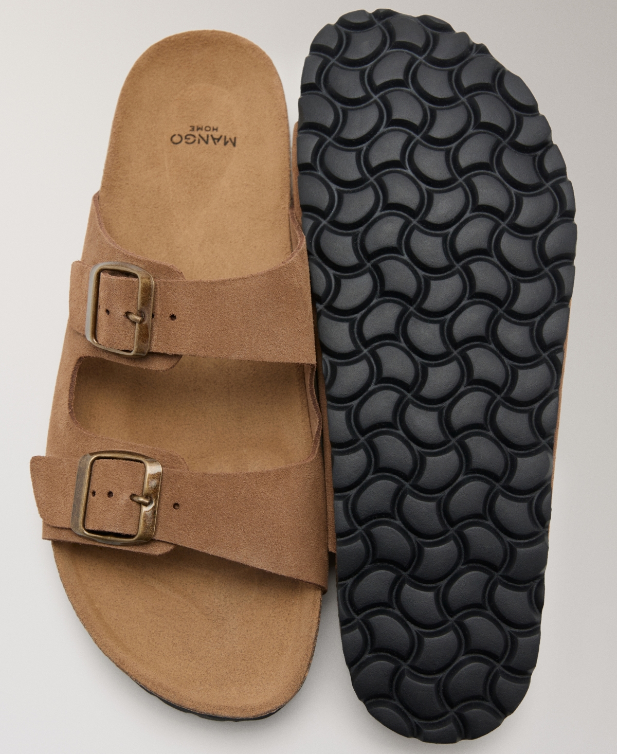 Mango Women's Double-Buckle Leather Sandals