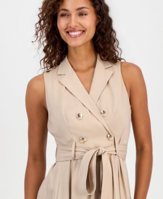 Anne Klein Women's Sleeveless Trench Dress - Macy's