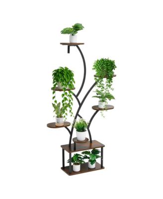 SUGIFT 8 Tier Lighted Plant Stand Indoor Metal Shelf with Grow Lights -  Macy's