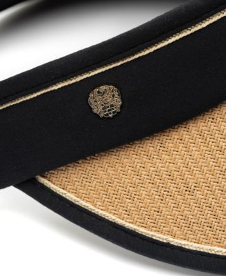 Vince Camuto Rollup Tweed Straw Visor Hat - Macy display picture 2