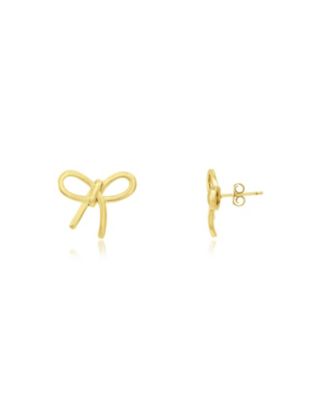 Loopy Bow Stud Earrings 14K Gold-Plated Sterling Silver