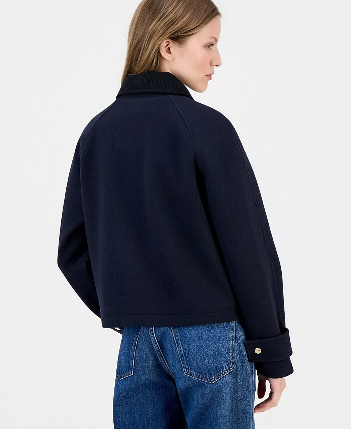 Women's Corduroy Collar Bomber Jacket - thumbnail 2