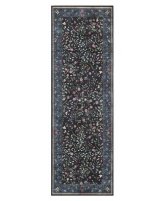 Eleanor Washable Non-Slip Printed Chenille Runner Rug, 72" x 24"