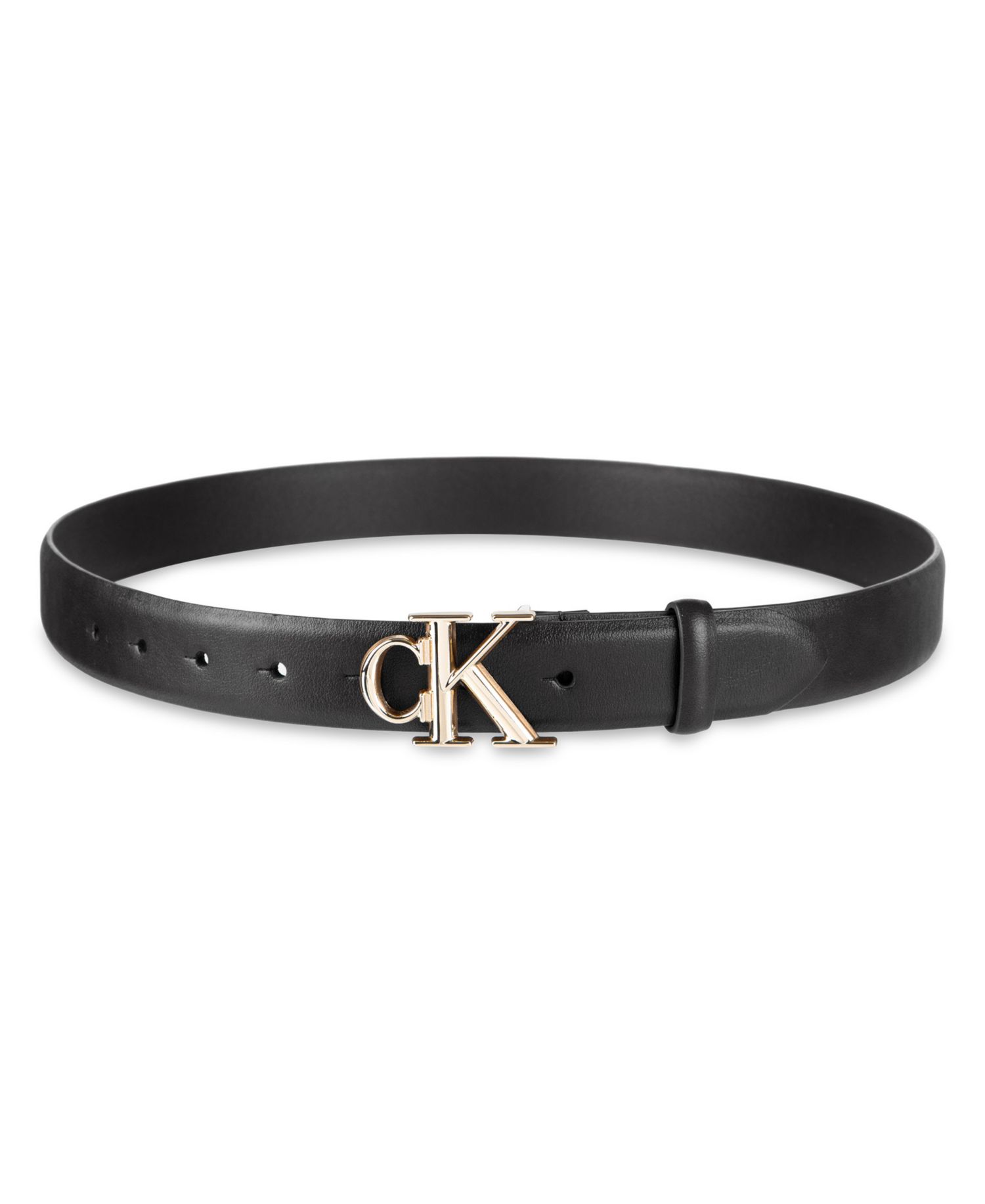 Women's CK Monogram Buckle Skinny Belt