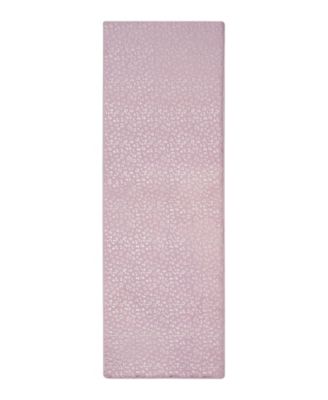 Metallic Leopard Foil Print Runner Rug, 72" x 24"