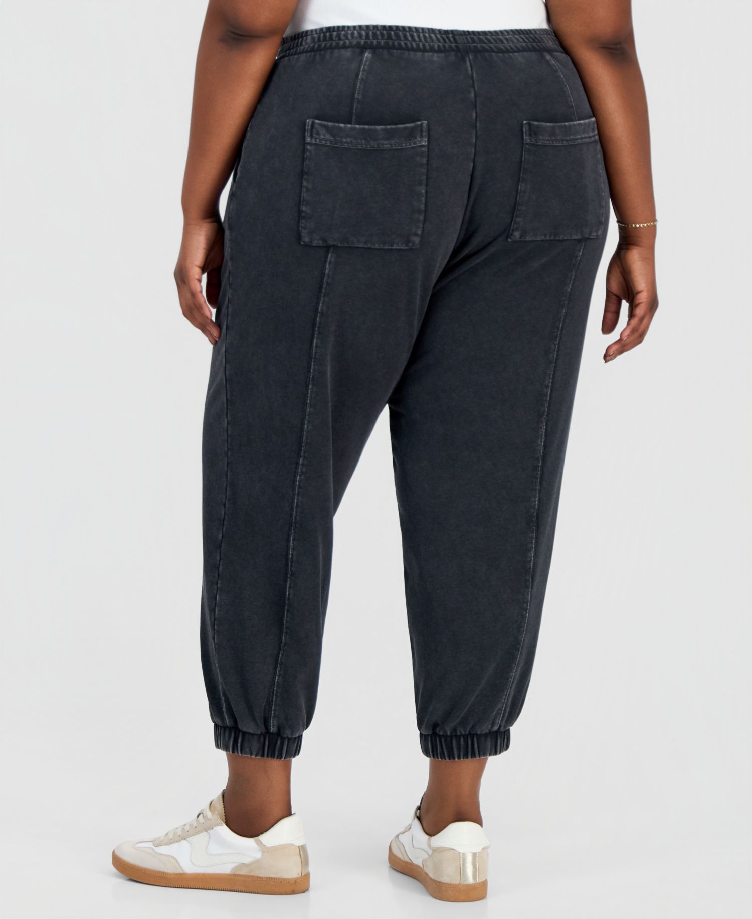 Trendy Plus Size French Terry Balloon Jogger Pants