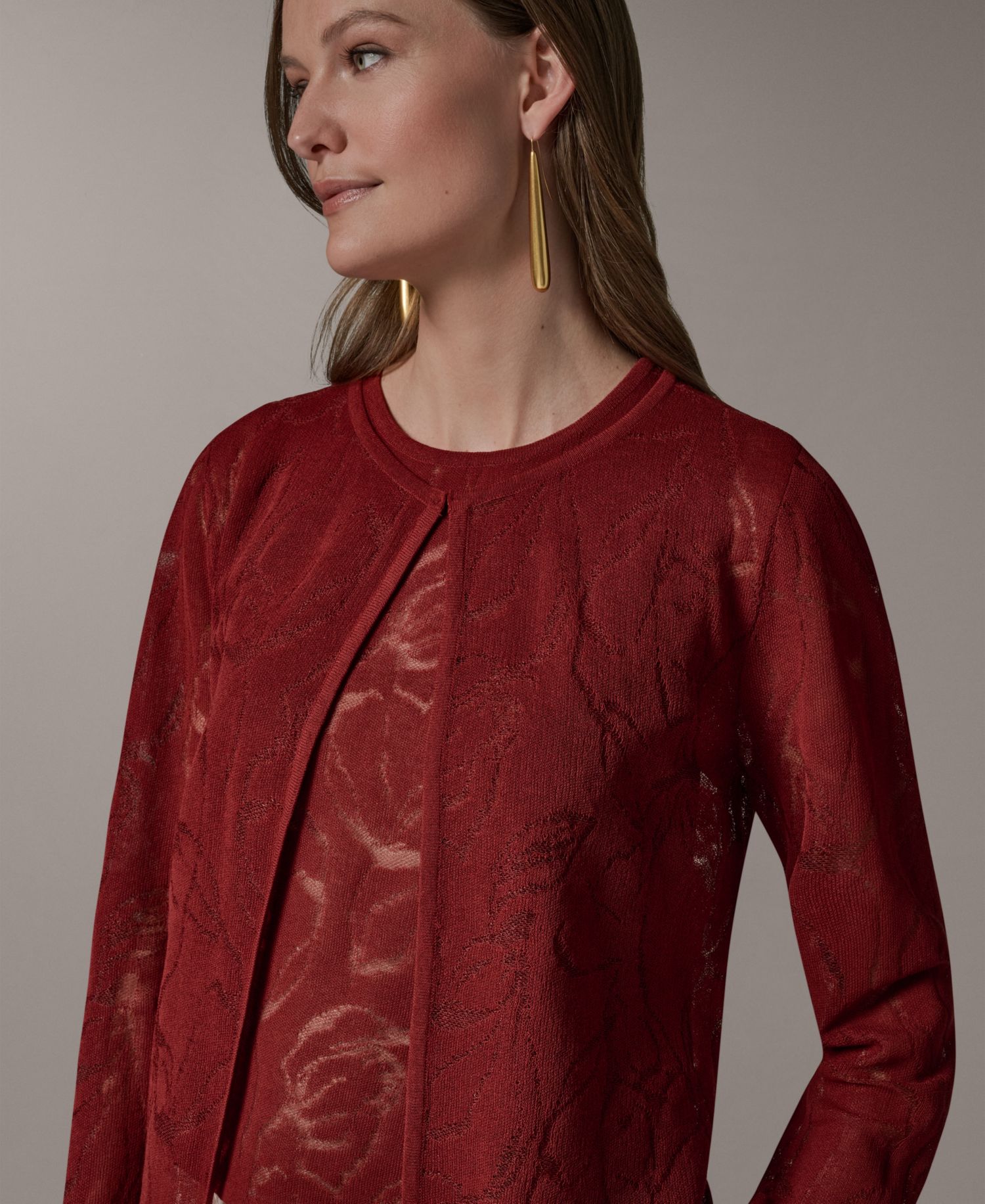 Women's Crewneck Novelty Cardigan