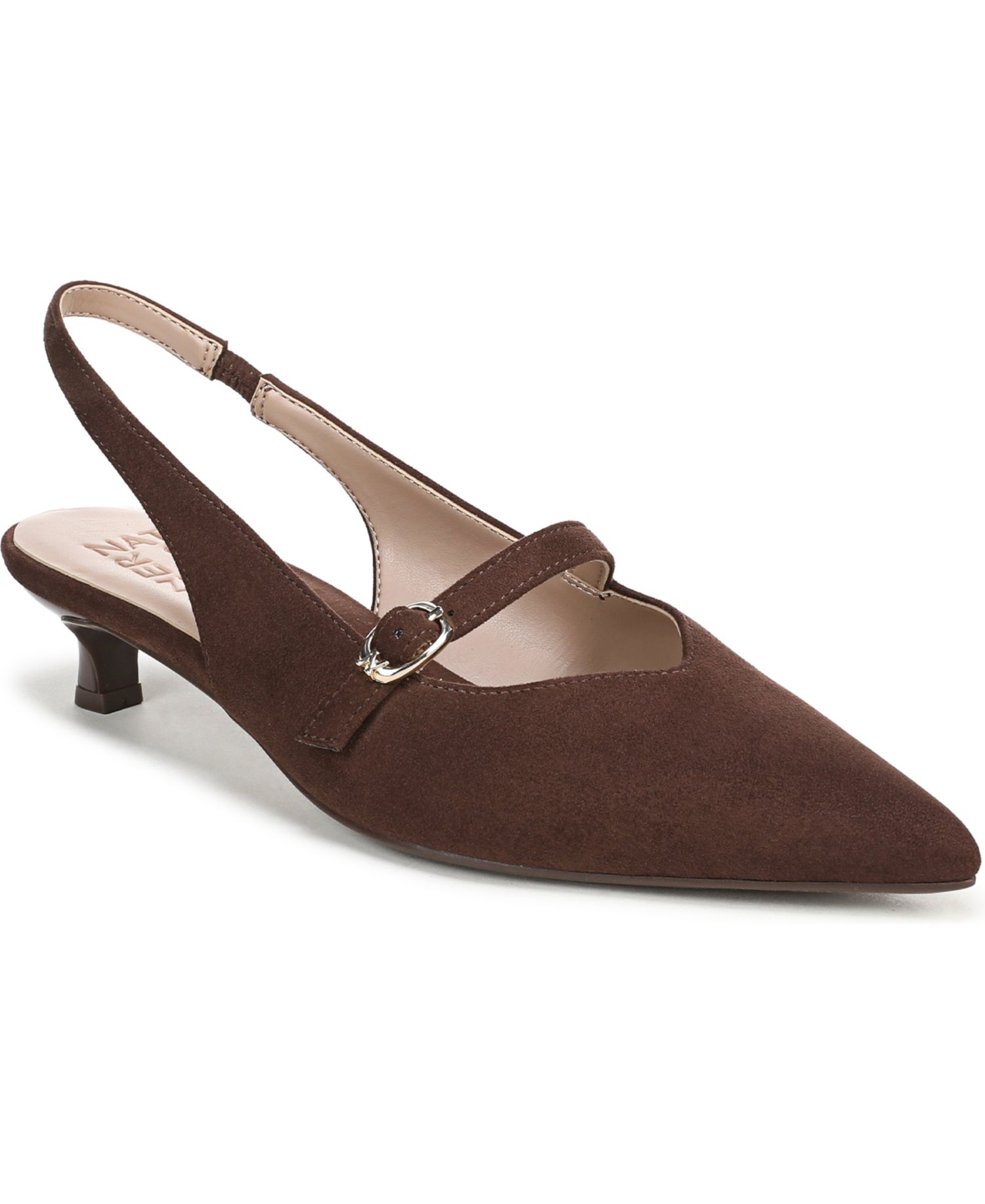 Women's Grayson Pointed Toe Kitten Heel Slingback Pumps