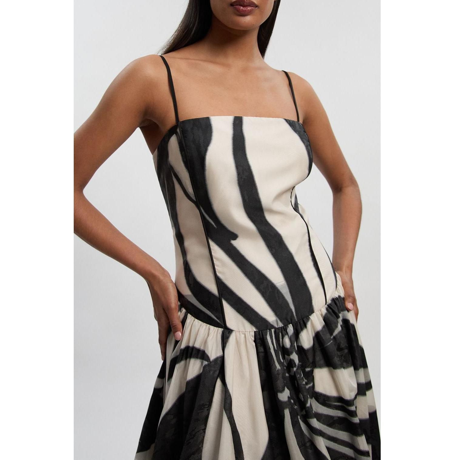 Women's Floral Jacquard Maxi Prom Dress