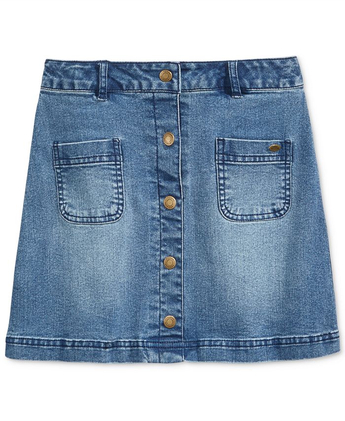 Tommy Hilfiger Button-Front Denim Skirt, Big Girls - Macy's