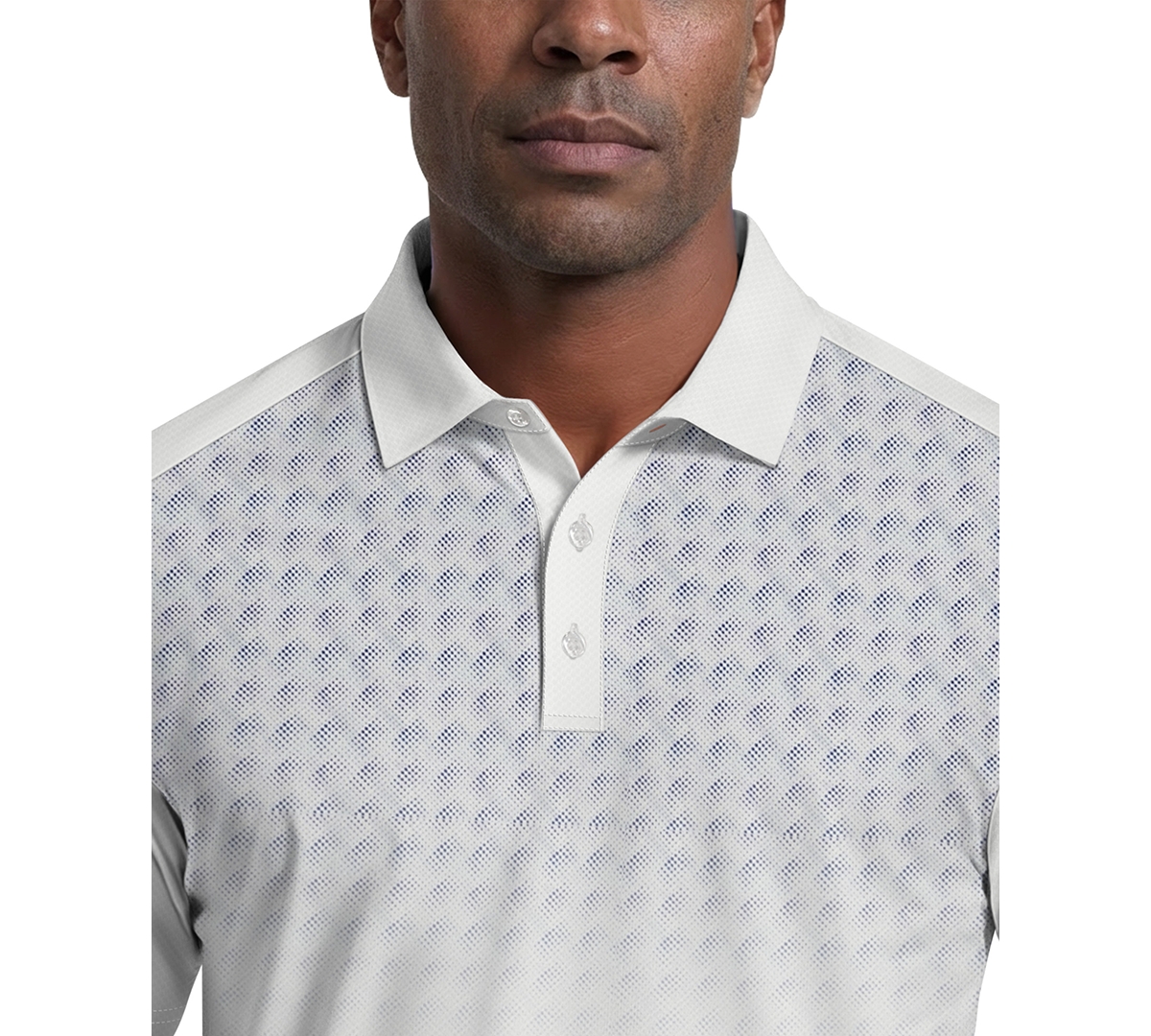 Pga Tour Men's Active Ombre Geo Print Golf Polo Shirt