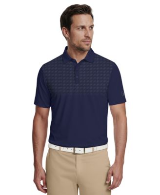 Men's Active Ombre Geo Print Golf Polo Shirt