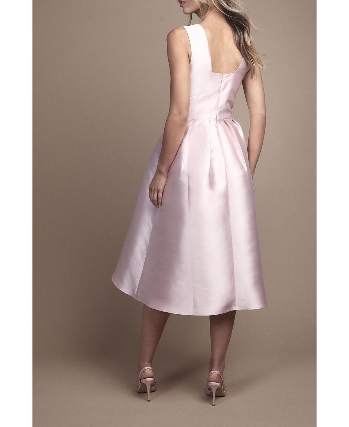 Coast Women's Structured Twill Midi Bridesmaid Dress view 6 — MAYCSS fashion products