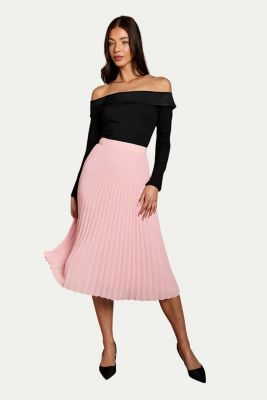 Women's Pleated Georgette Midi Skirt