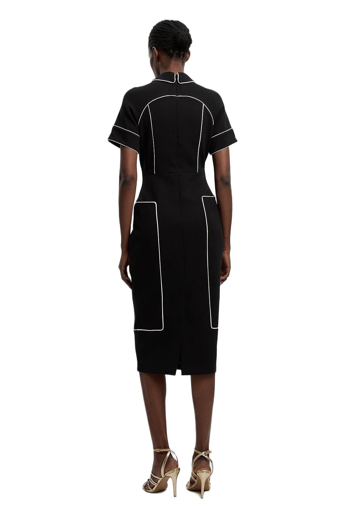 Karen Millen Women's Compact Stretch Pencil Midi Dress view 3 — MAYCSS fashion products