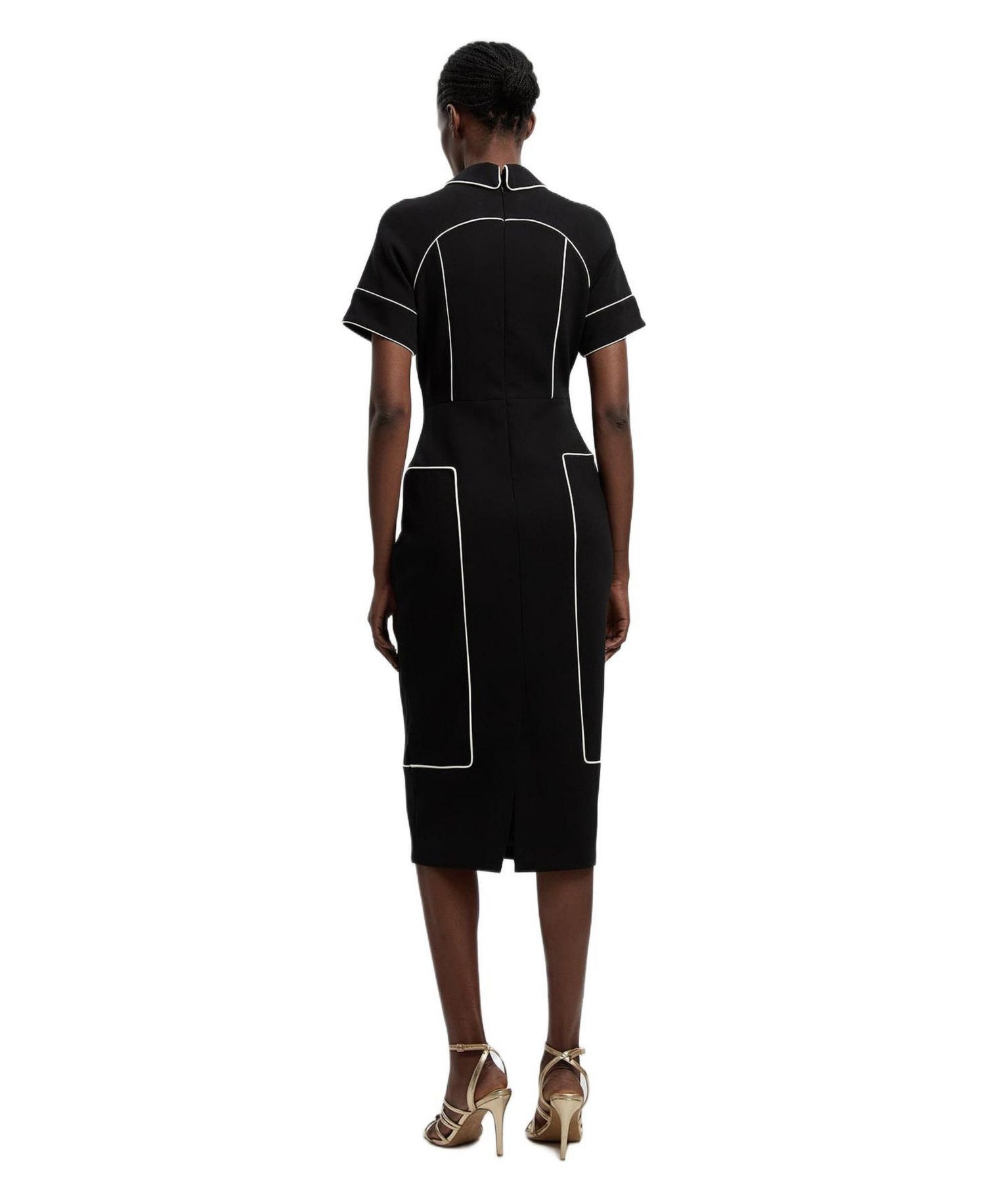 Women's Compact Stretch Pencil Midi Dress