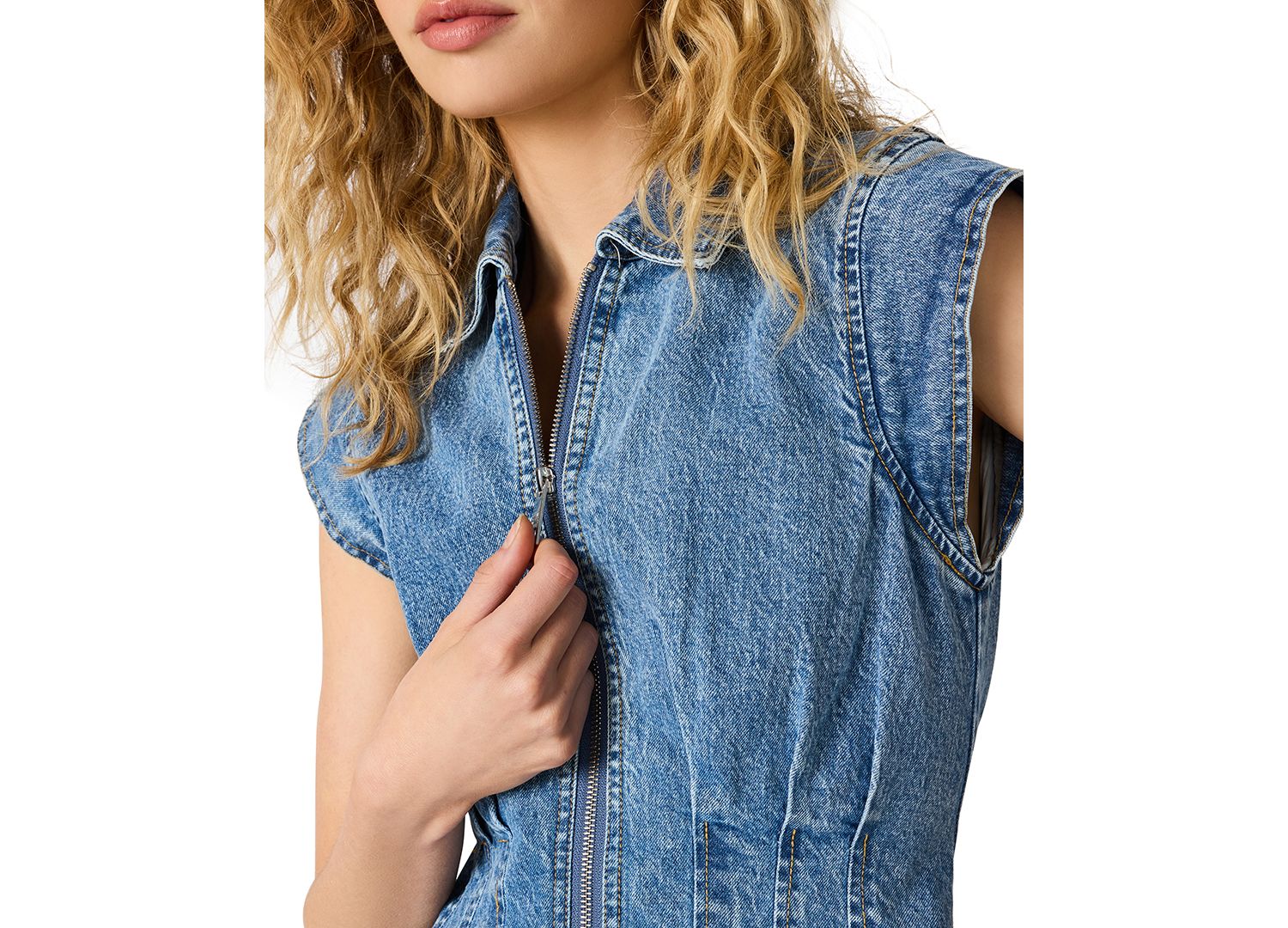 Women's Dyanne Denim Fit And Flare Dress