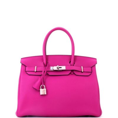 Birkin 30 Handbag Pink Togo with Palladium Hardware