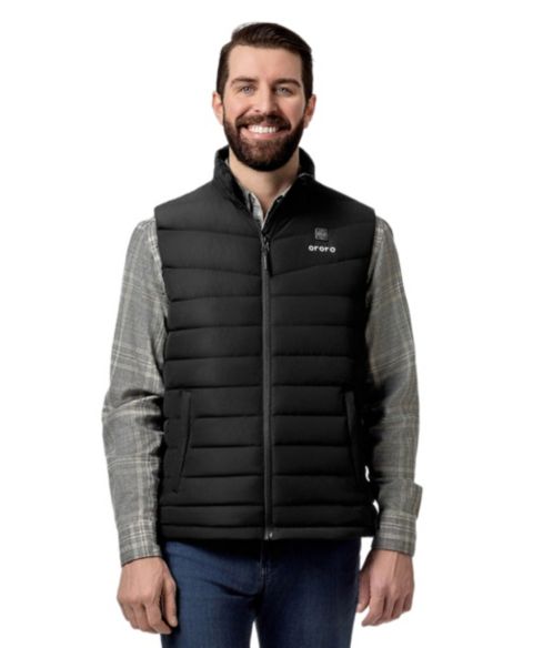 Мужской жилет ororo Heated Lightweight Down, цвет: Чёрный