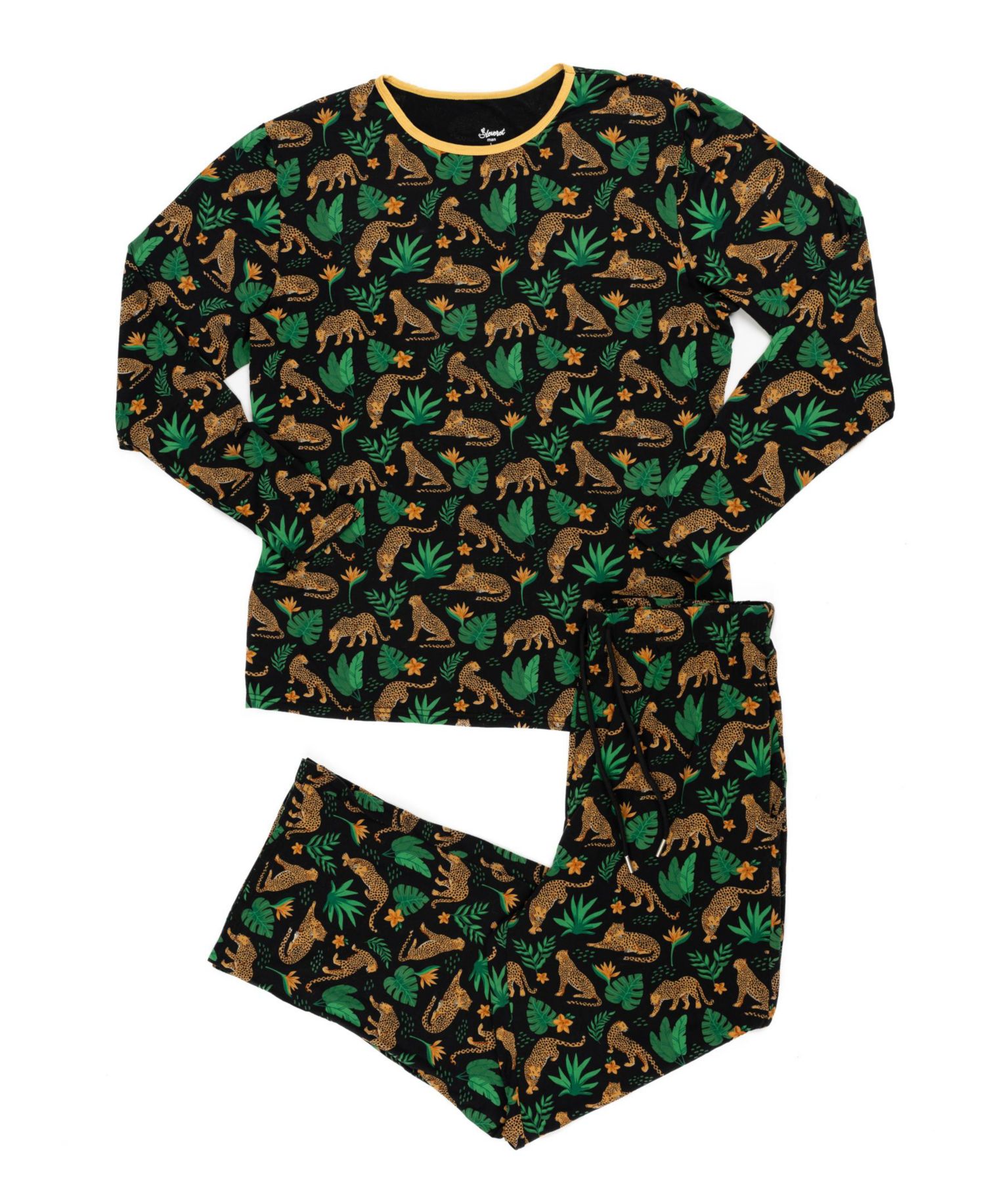 Men's Matching Family Two-Piece Cooling Bamboo Viscose Long Sleeve Pajamas