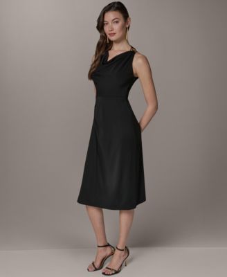 petite black evening dress Betsy & Adam Petite Mixed-Material Strapless Ball Gown - Black main image 0