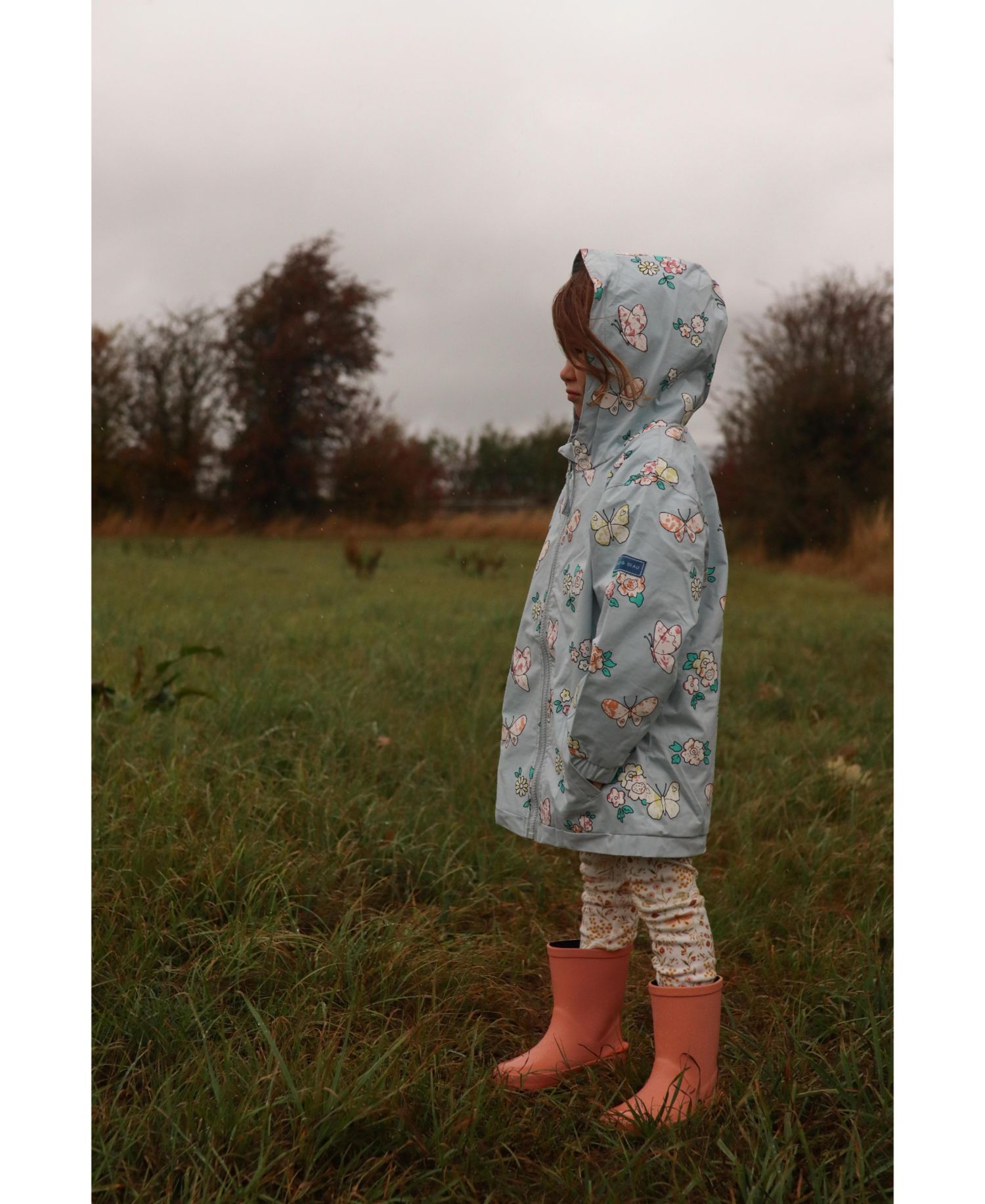 Girls Color Changing Hooded Raincoat