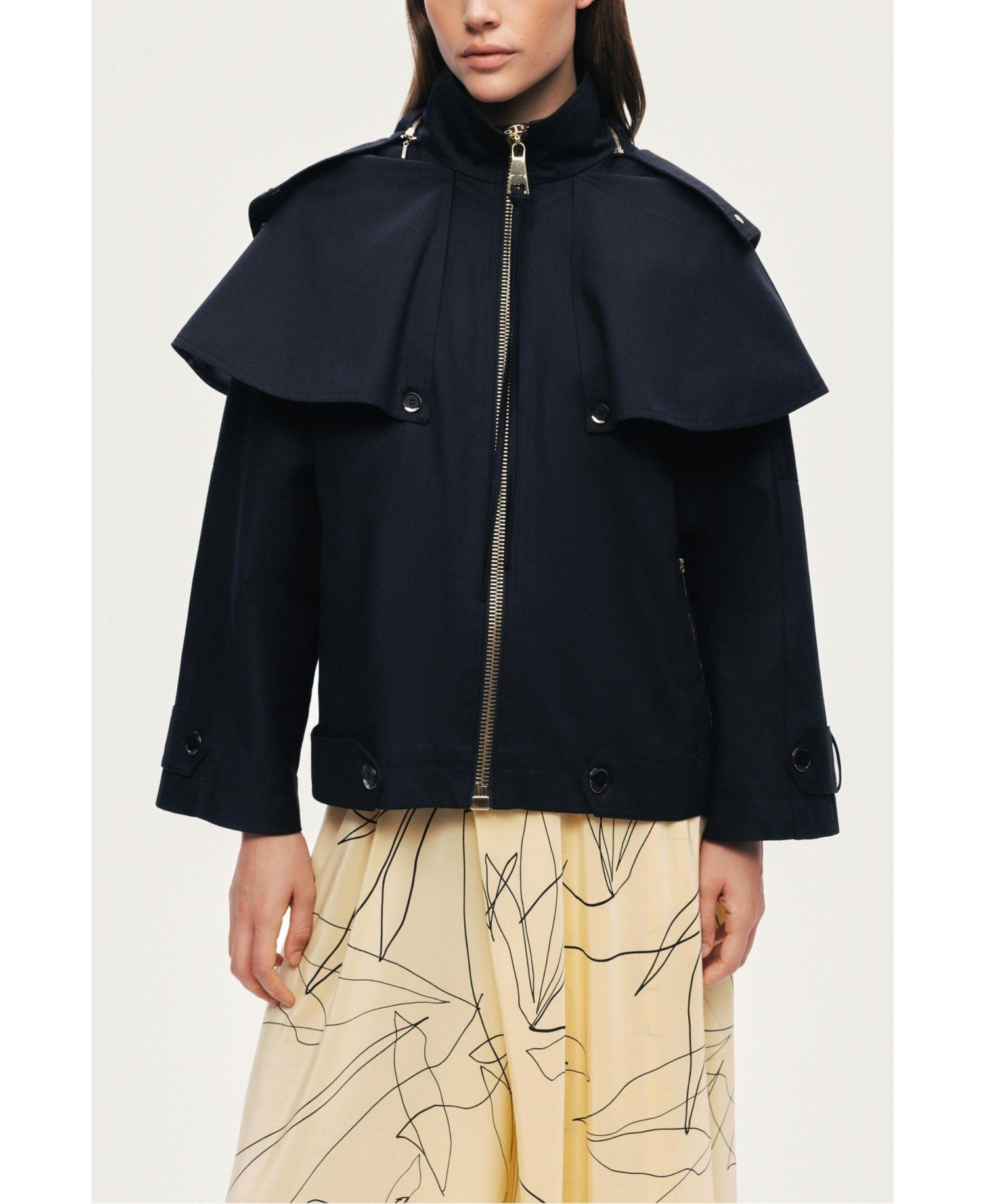 Women's Hooded Short Trench Jacket