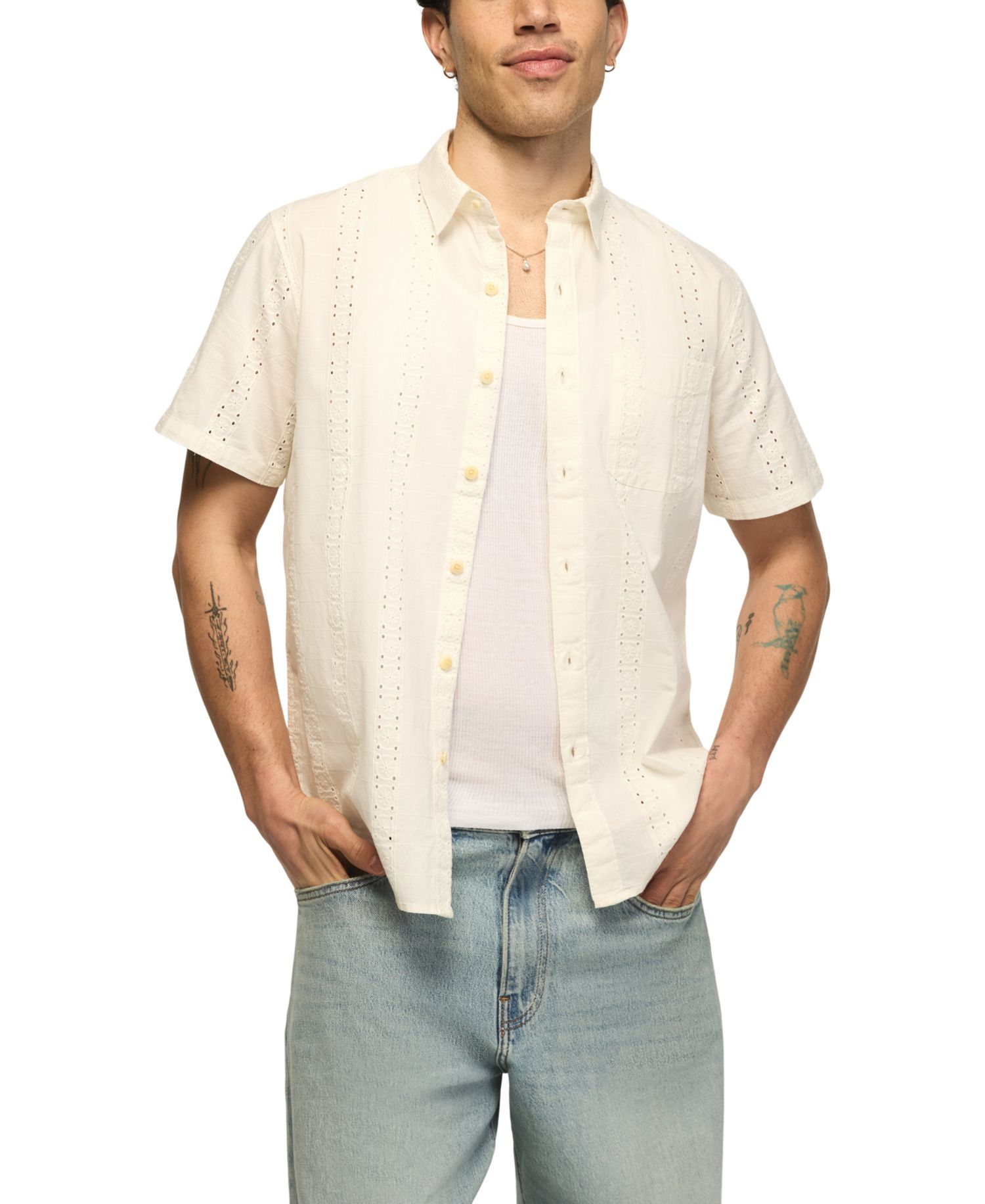 Men's Novelty Eyelet San Gabriel Short-Sleeve Shirt