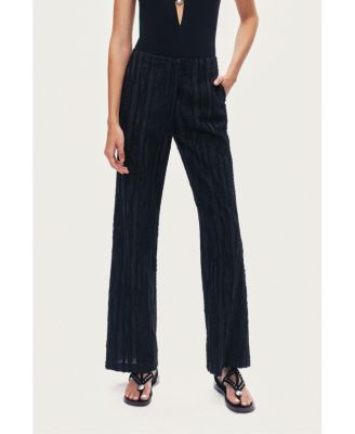 Women's Textured Relaxed-Fit Pants