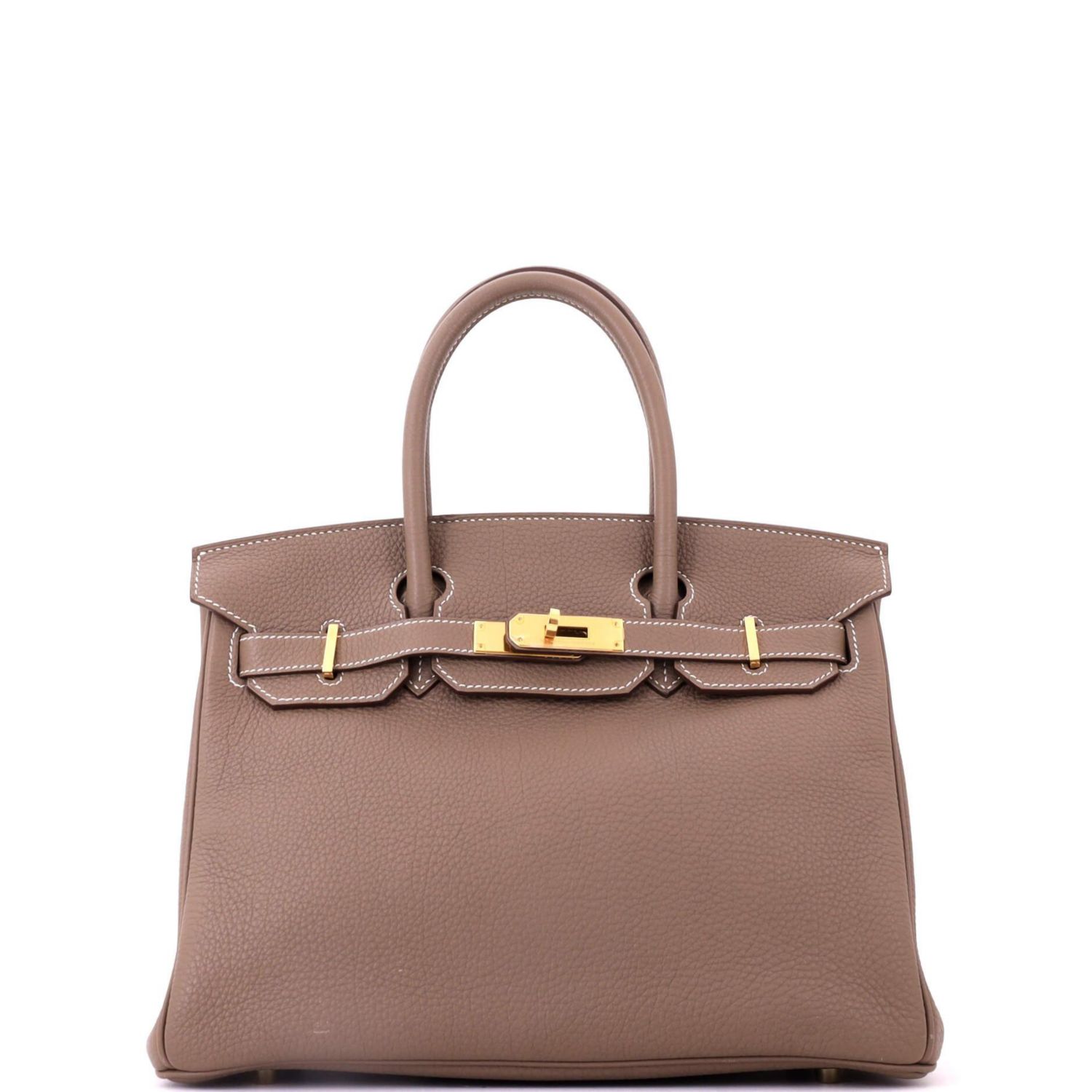 Birkin 30 Handbag Grey Togo with Gold Hardware
