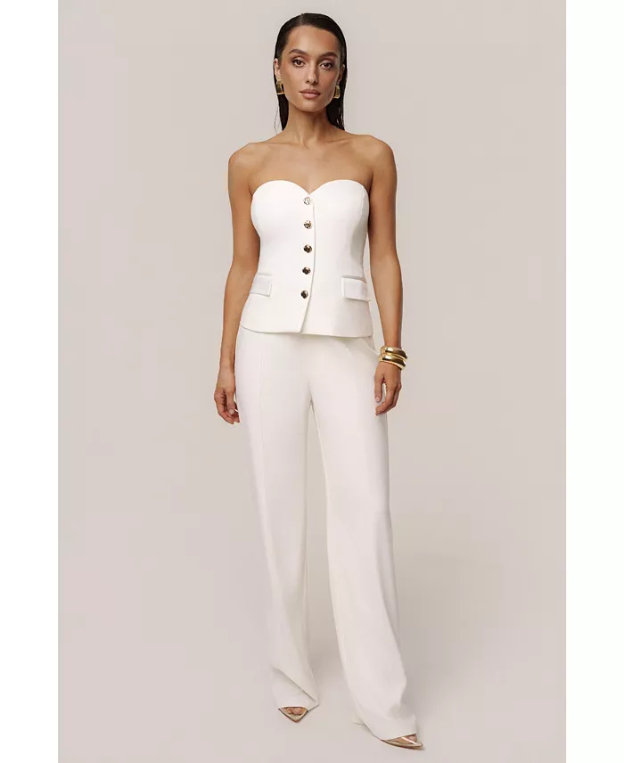 Women's Button Front Vest - thumbnail 7