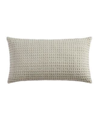 Mills Waffle Invisible Zipper Decorative Pillow, 12" x 24"