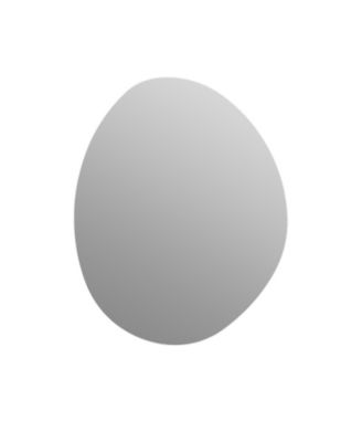 40 x 32 Inch Modern Asymmetrical Bathroom Wall Mirror HD Copper Free Silver Glass Anti Oxidation Vertical Hanging