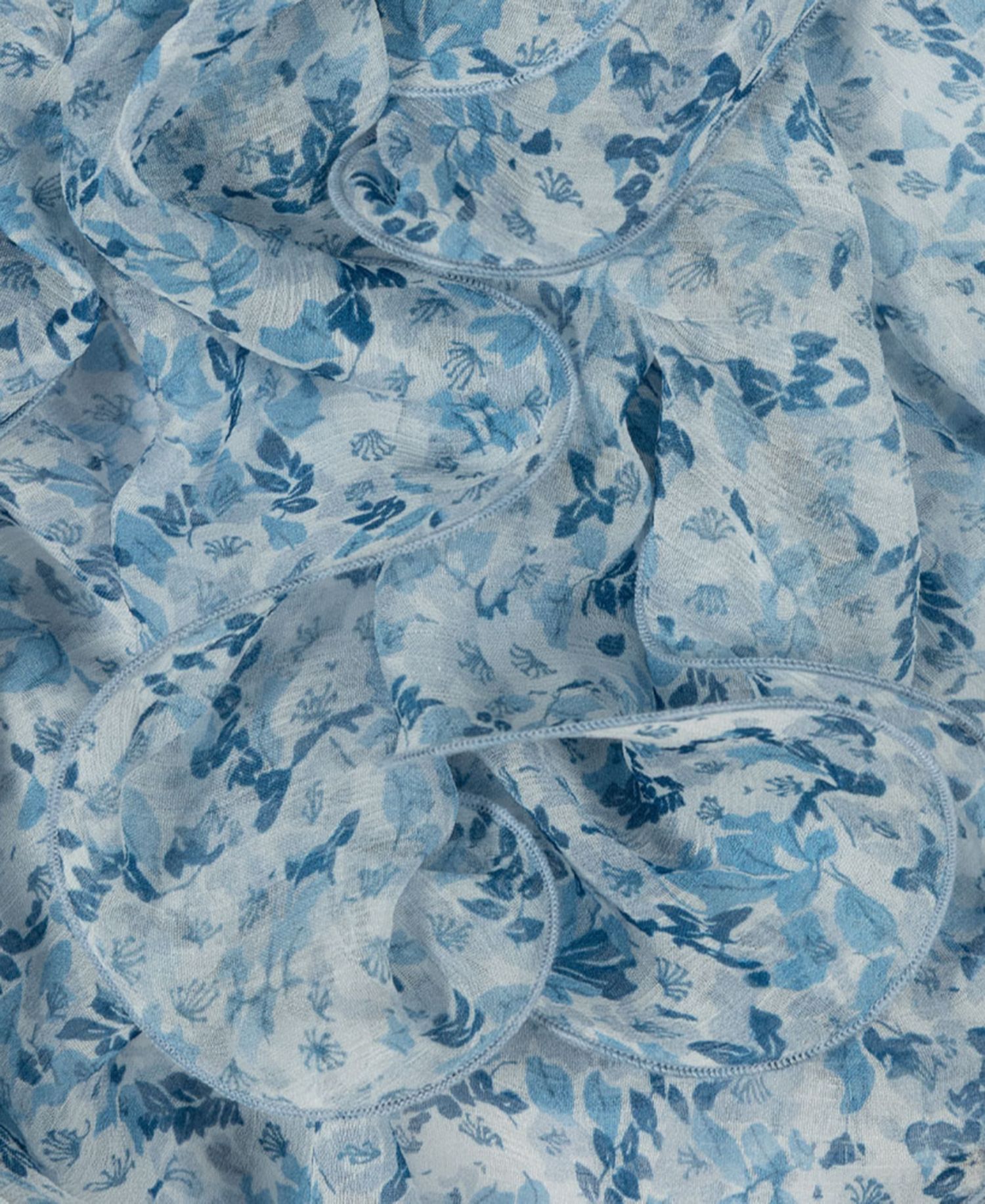 Floral Double Ruffle Scarf