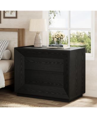 Nightstand, Large Night Stand with 2 Drawers, Oversized Nightstand Bedside Table Sofa End Table for Bedroom