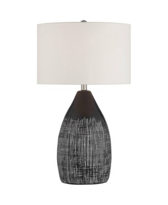 Tabira 28 1/4" Tall Modern End 3-Way Table Lamp Black Finish Ceramic Single Living Room Bedroom