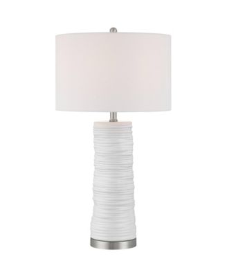 Contours 27 1/2" High Modern White Ceramic 3-Way Table Lamp