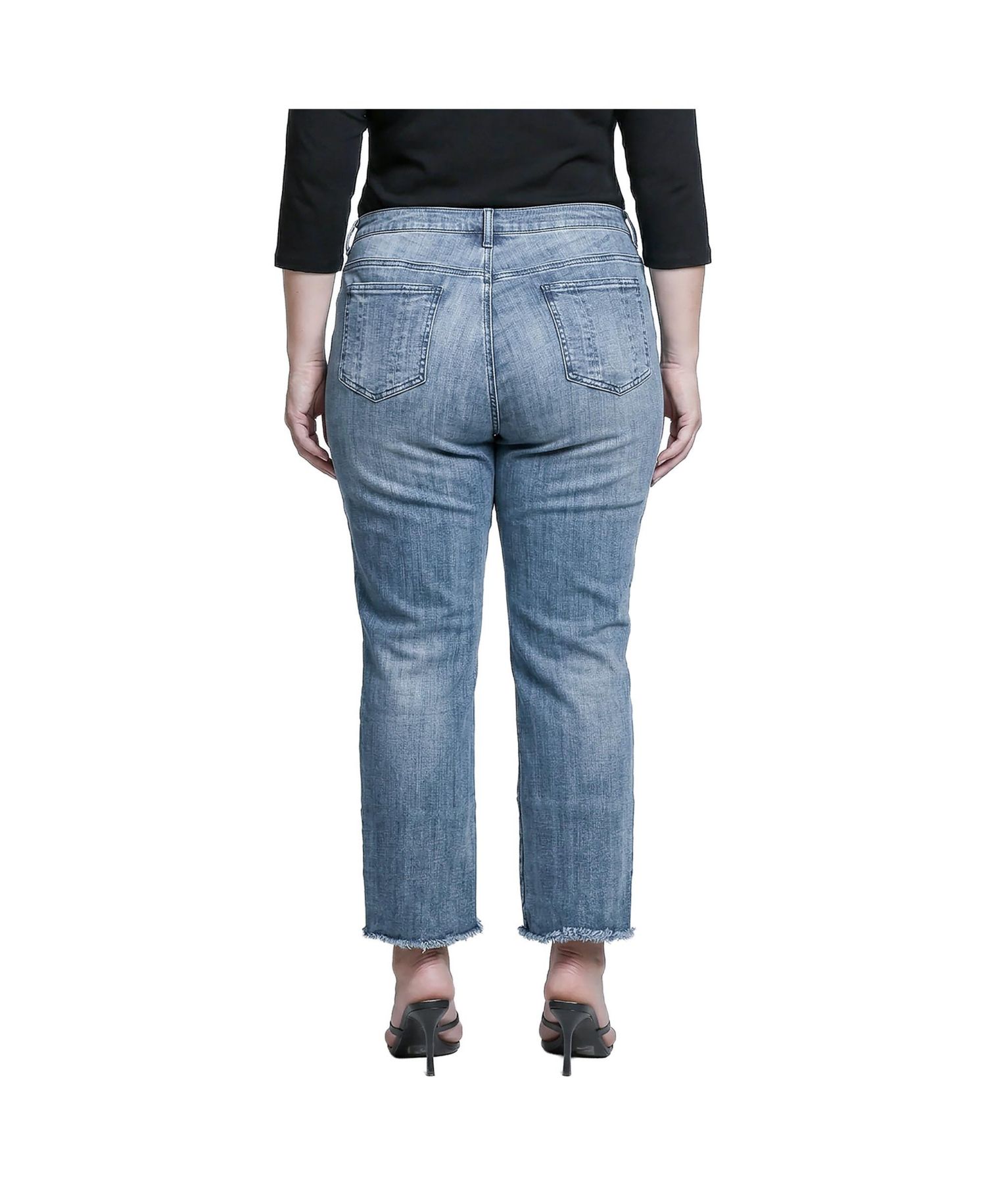 Women's Raw Hem Boyfriend Jeans