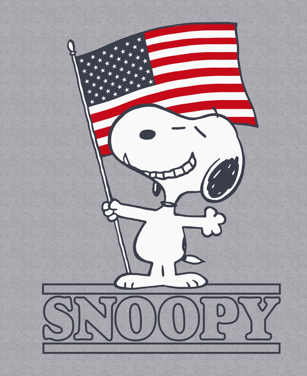 Hybrid Apparel Men's Snoopy Americana Short-Sleeve T-Shirt