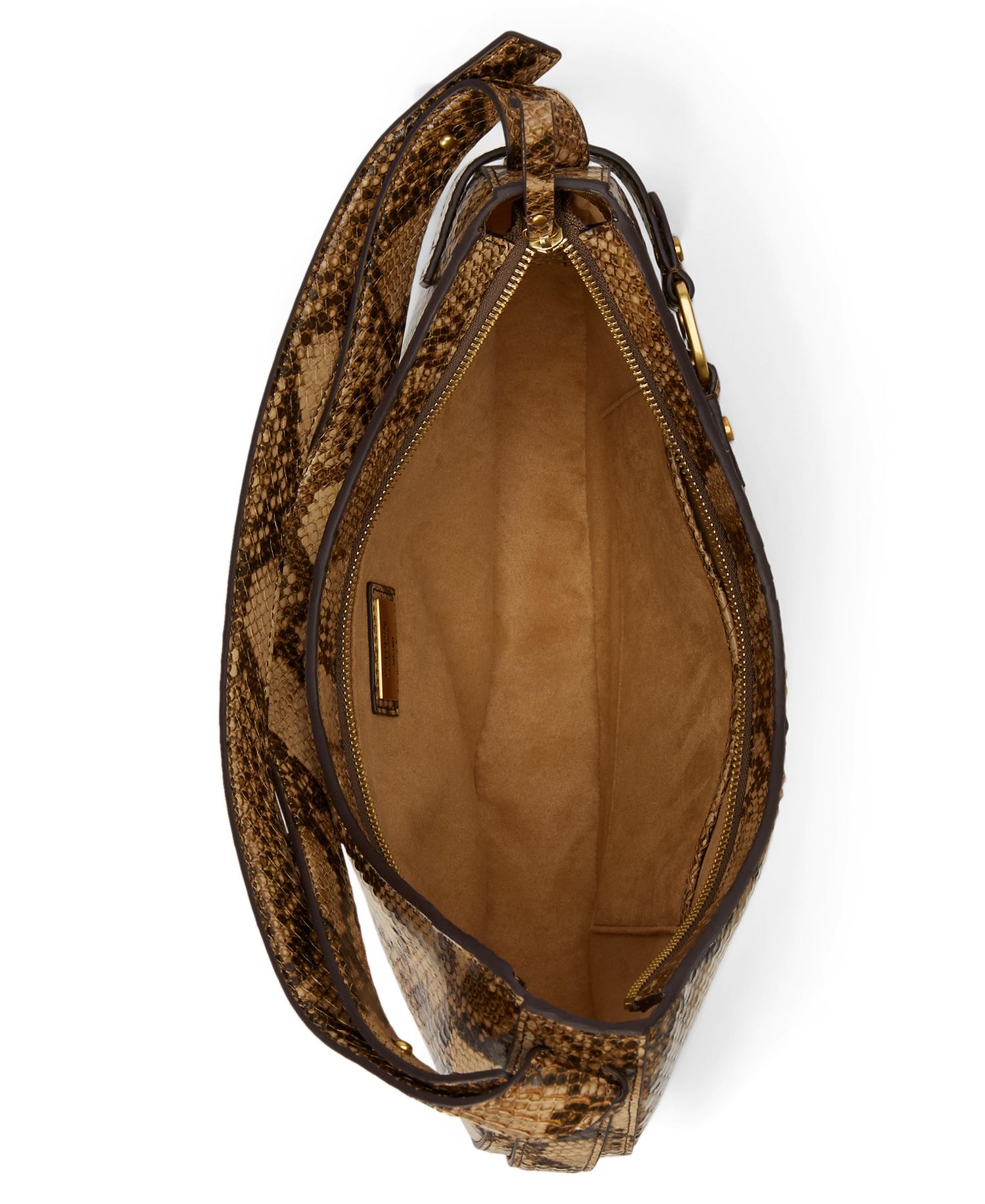 Tasha Embossed Leather Medium Shoulder Bag