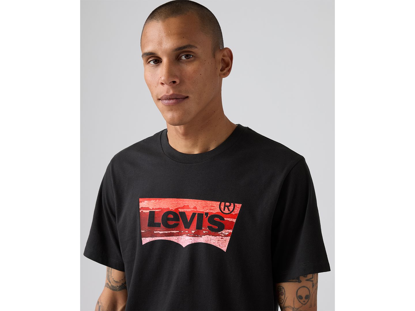 Мужская футболка Levi's Graphic Logo Batwing Short-Sleeve, цвет: Чёрный — фото 3