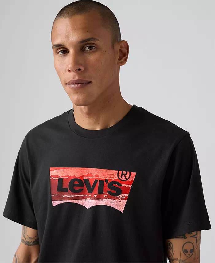 Men's Graphic Logo Batwing Short-Sleeve T-shirt - thumbnail 6