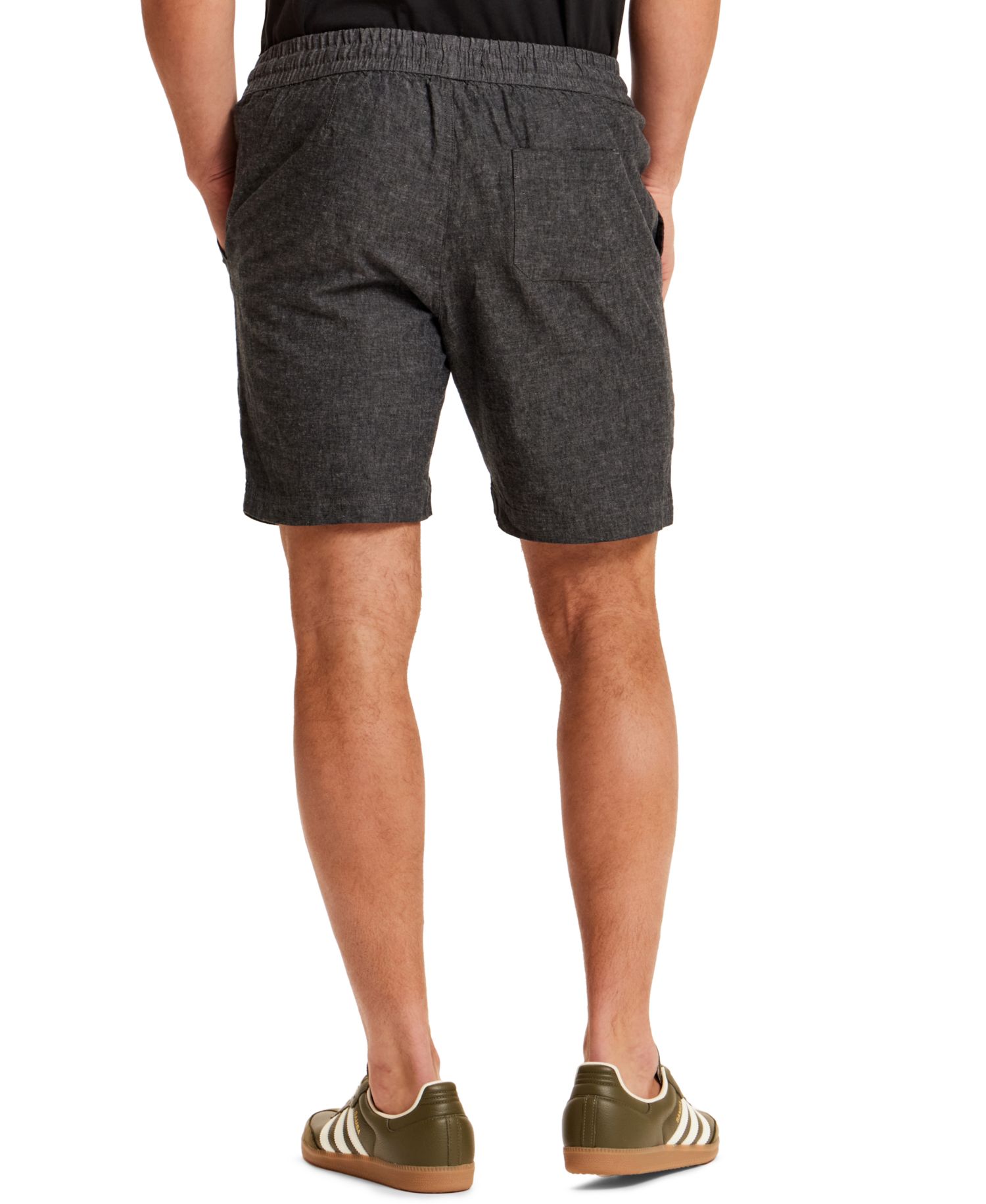 Men's Chambray Drawstring Stripe Shorts
